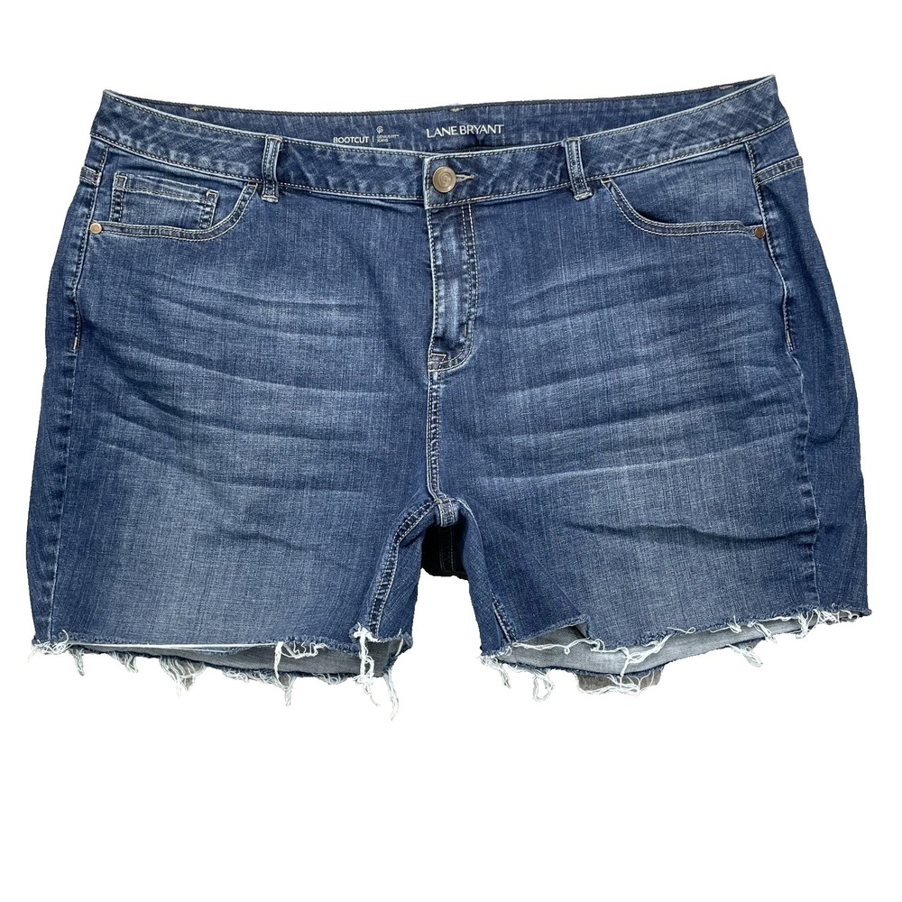 Lane Bryant Jean Short Women's 24 Raw Hem‎ Chic Daisy Preppy 90's Retro Western